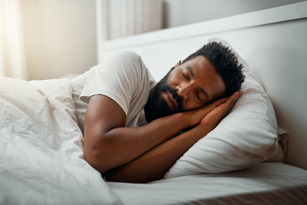 young man sleeping peacefully