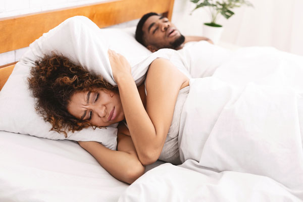 woman suffers because husband has sleep apnea