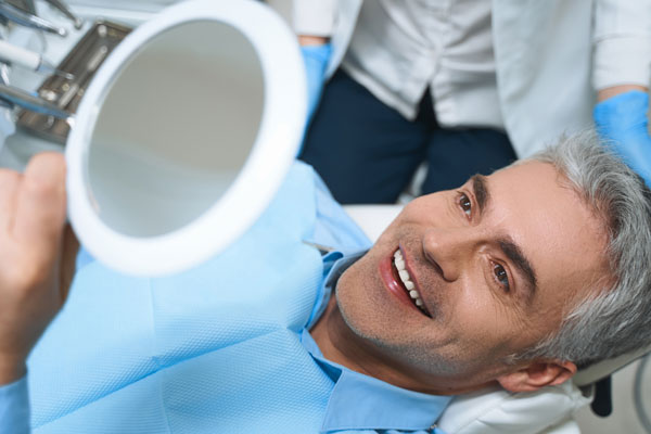 a dental patient in the chair